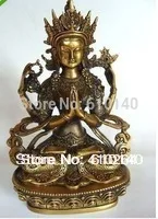 

yan 0000008824 NEPAL TIBETAN STATUE CHENREZI BRONZE BUDDHA