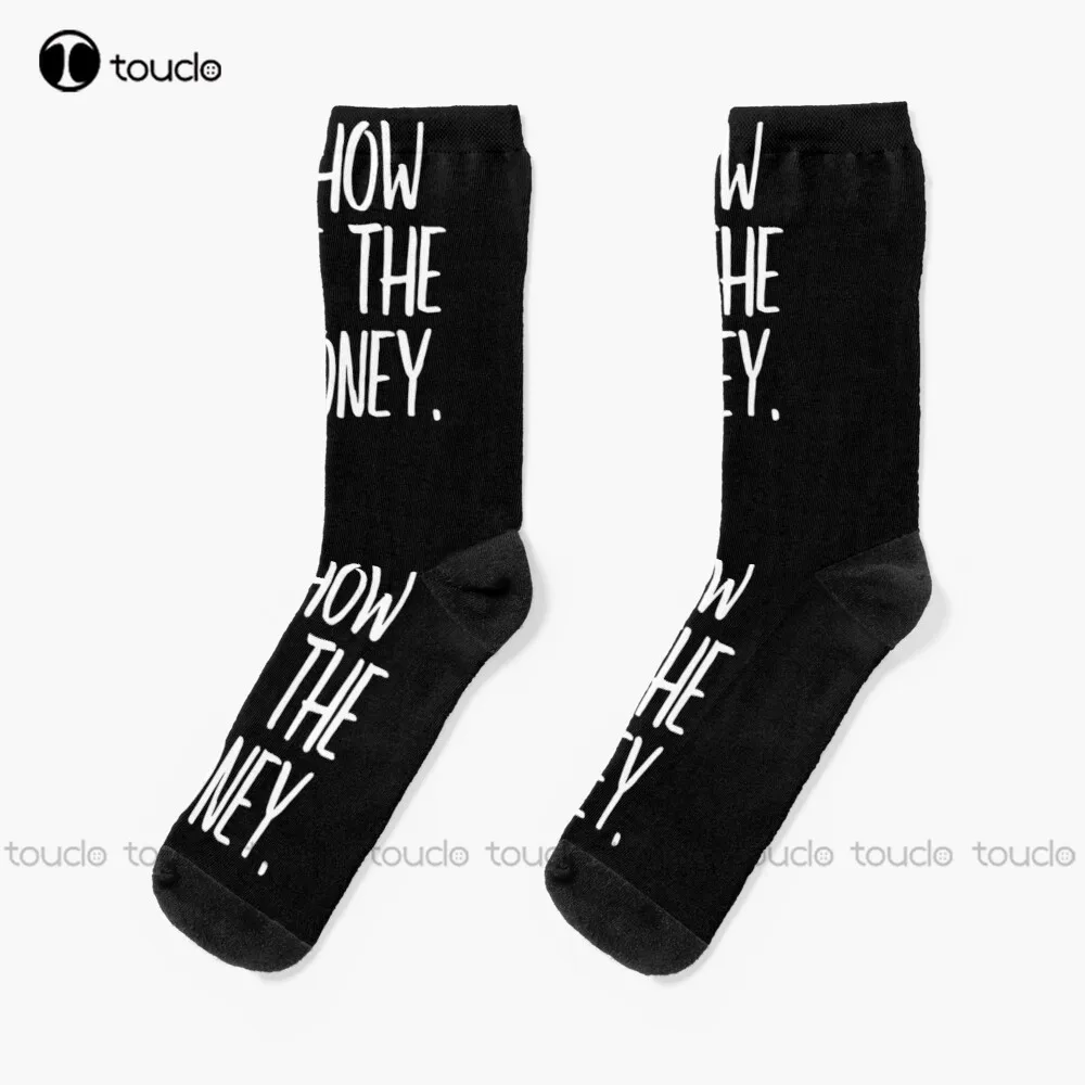 

Show Me The Money (White) Socks Cotton Socks Thanksgiving Christmas New Year Gift Unisex Adult Teen Youth Socks Custom Gift