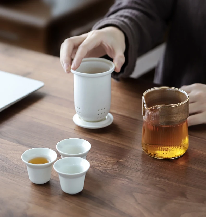 LUWU керамический чайник gaiwan с 2 чашками чайные наборы портативный дорожный чайный набор Посуда для напитков
