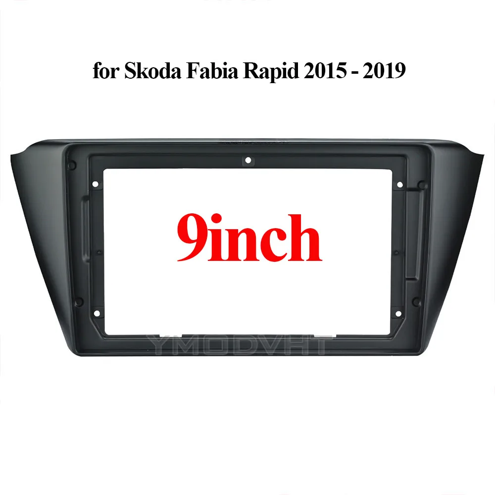 9inch Car Radio Fascia for Skoda Fabia Rapid 2015 2016 2017 2018 2019 Special Dash Trim Kit Frame Panel Head Unit Refitting | Автомобили и
