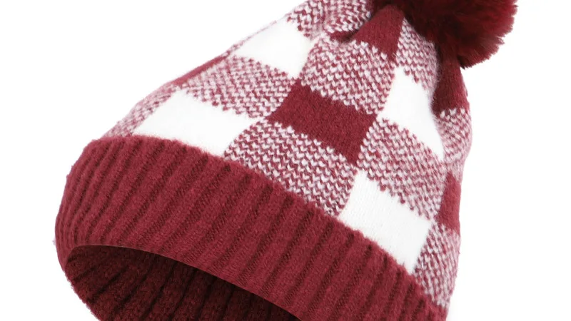 Thicken Winter ladies plush ball hat wool knit thick warm lining beanie hat ladies fashion mistakes ski cap
