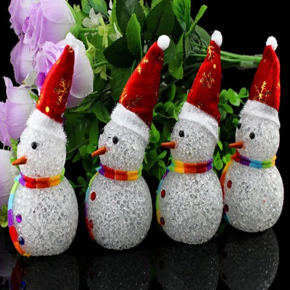 Onaments Merry Christmas украшение дома подарок Детская игрушка светящийся Снеговик счастливый дропшиппинг Jun6