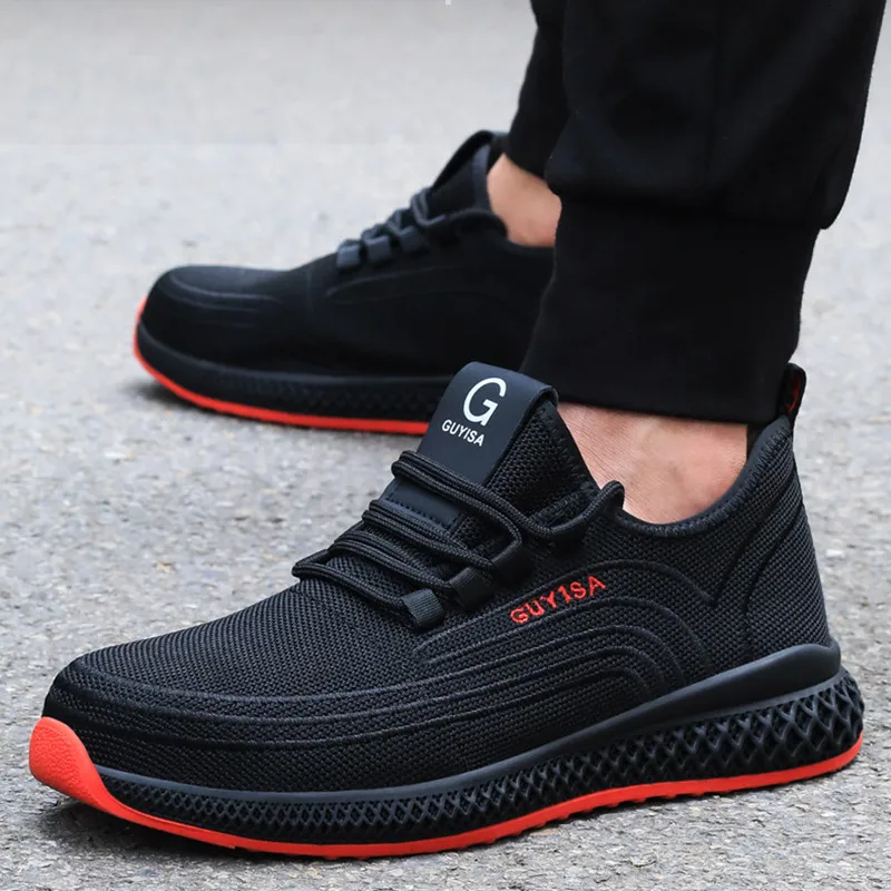 De verano a prueba de trabajo los zapatos de los hombres de los Anti  aplastamiento de acero Anti perforación del dedo del pie ligero resistente  al desgaste protectora de seguridad zapatos de