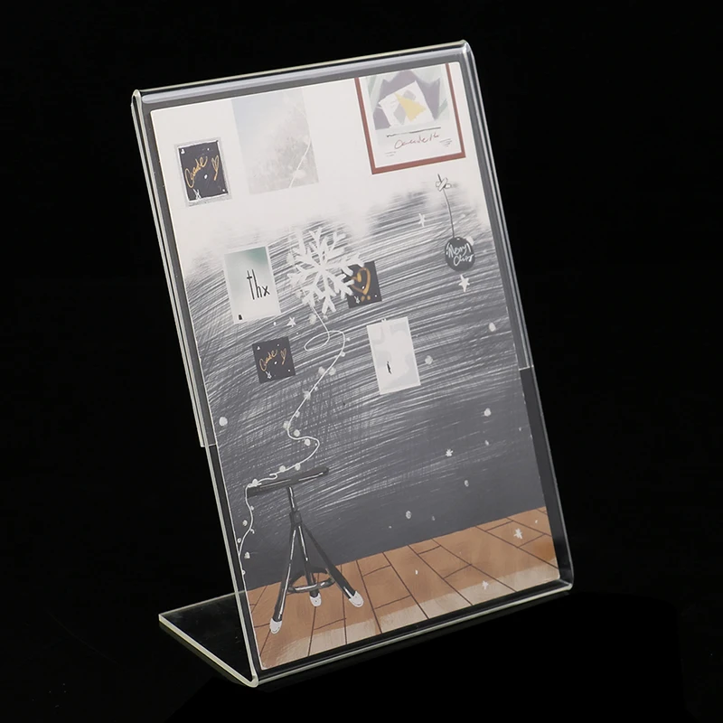 A6 Transparent Acrylic Display Stand Desk Shelf Hh Quality Display Card Stand Office Business Desktop Holder 10cmx15cm