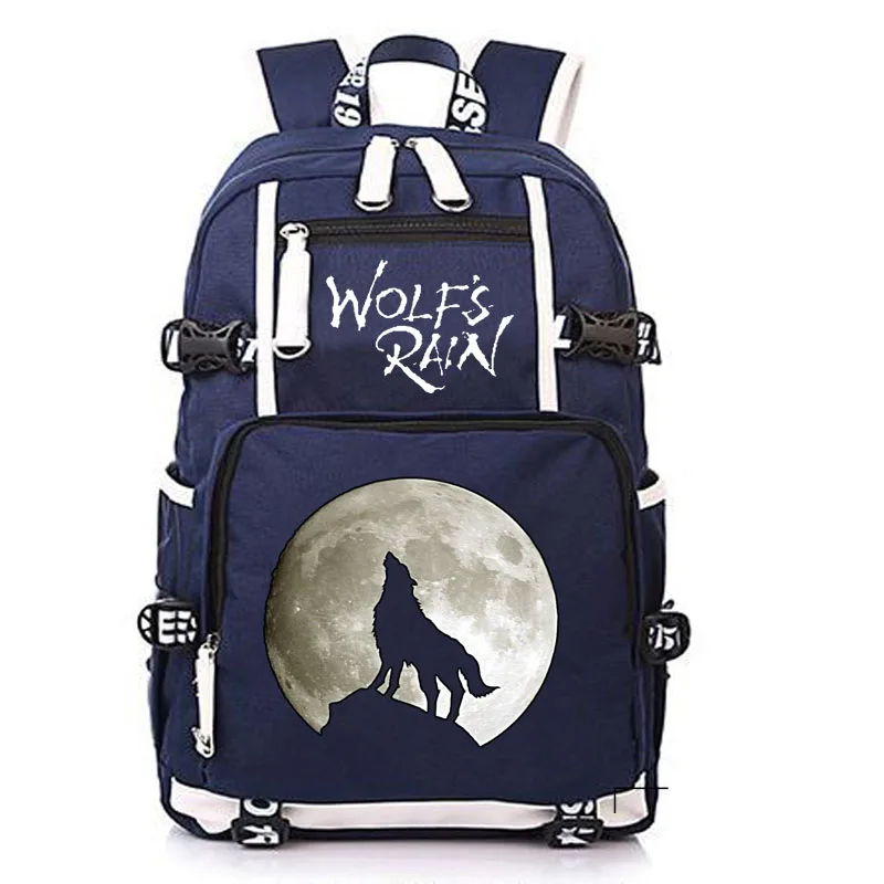 style3 blue WOLF'S RAIN школьная сумка Kiba рюкзак студенческий школьный рюкзак ноутбук рюкзак повседневный рюкзак для отдыха - Цвет: style3 blue