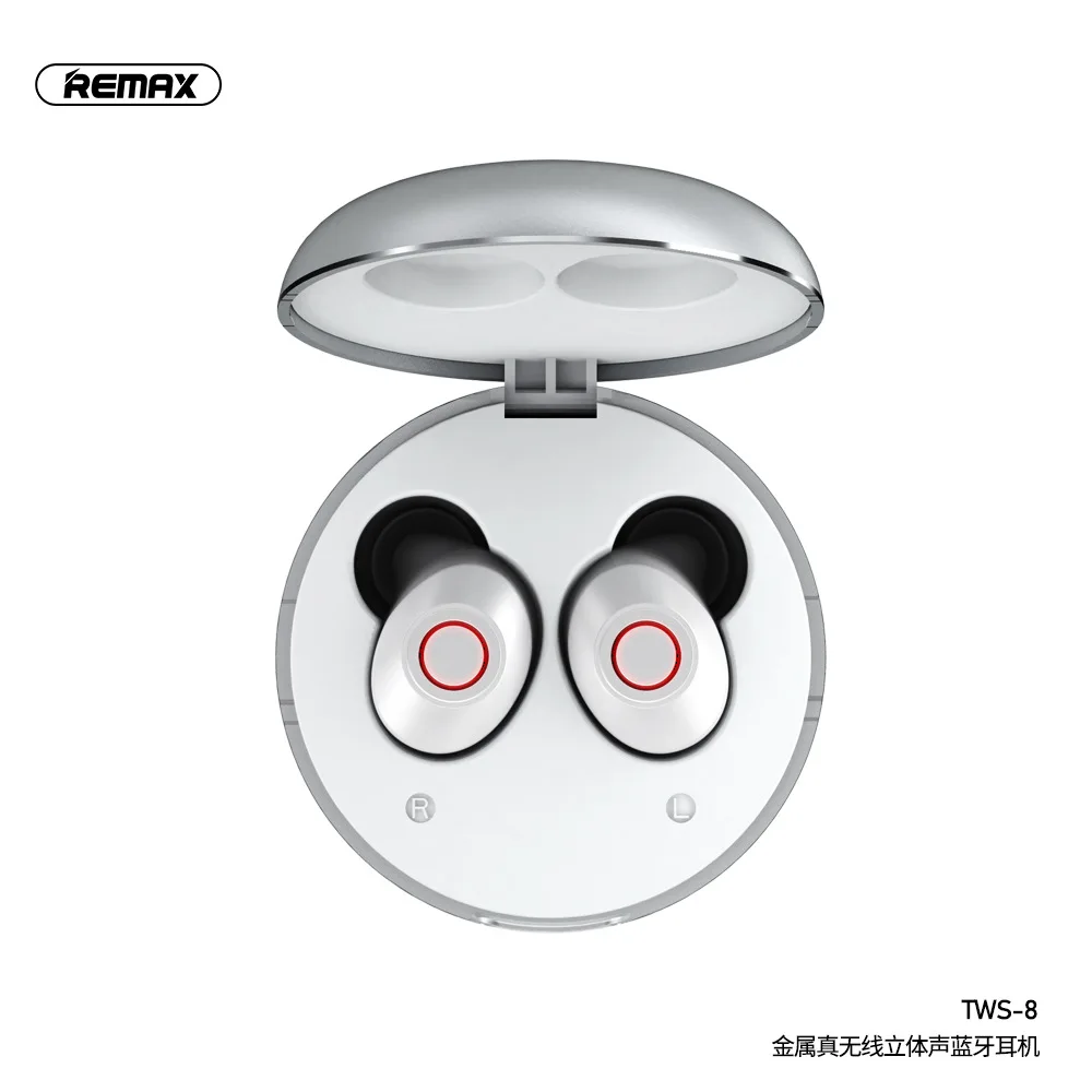 New Remax tws-8 metal true wireless stereo Bluetooth 5.0 headset with microphone HD call music sports headset
