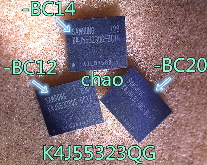 5 шт./лот K4J55323QG-BC14 K4J55323QG-BC20 K4J55323QG-BC12