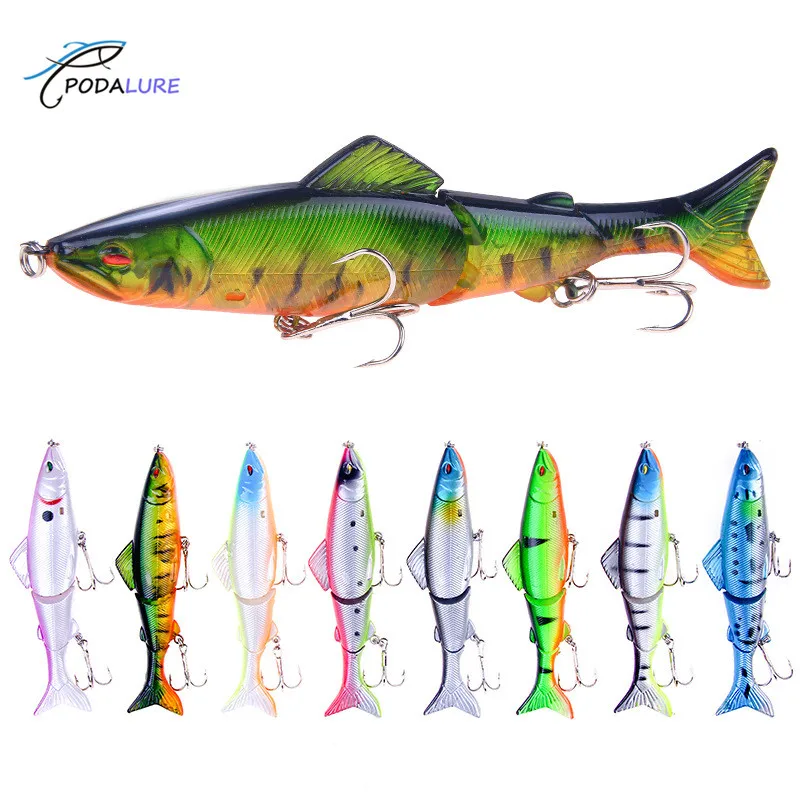 

3 Segment Multi-jointed Hard Fishing Lures Artificial Baits Tackle Bass 13cm/18g