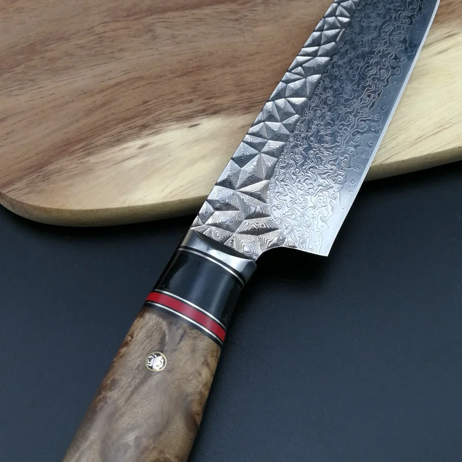 Многоцелевой Дамаск Сталь 7 дюймов мясной нож шеф-повара нож для стейка ломтерезка для хлеба Ножи
