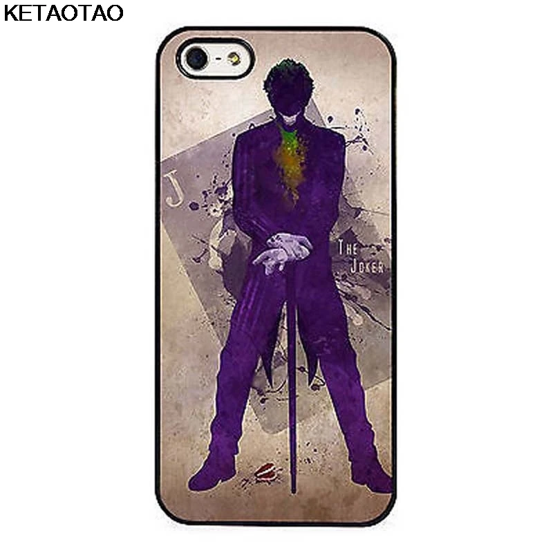 Чехол для телефона с изображением Бэтмена KETAOTAO The Joker Amazing Art Heath Ledger s для iPhone 5S 6S 8 X Plus XR XS Max, мягкий чехол из ТПУ и резины и силикона - Цвет: Красный