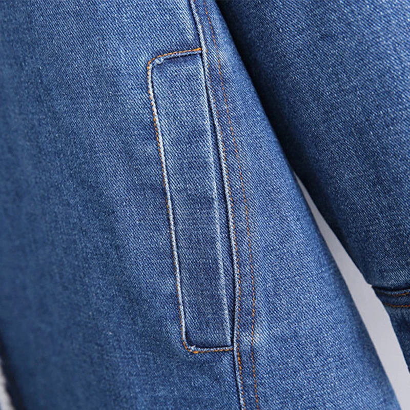 Женская мода, Denimn, длинный жакет, Повседневный, отложной воротник, хлопок, лен, пальто, однобортное, элегантное, для девушек, куртки, зима