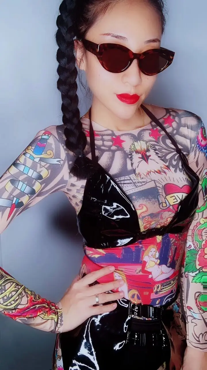 Festival-Women-Multicolor-Tattoo-3D-Printing-Sexy-Jumpsuit-Nightclub-Party-Bodysuit-Stage-Wear-Dancer-Singer-Performance (2)