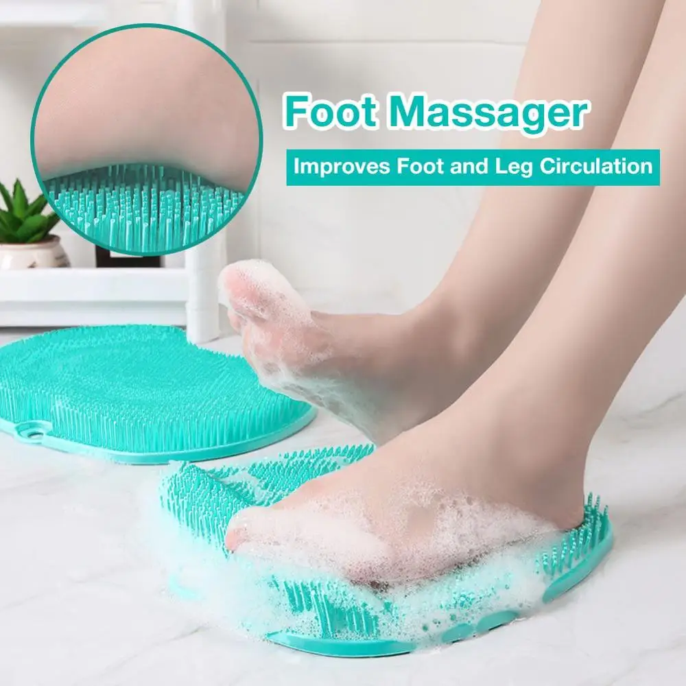 Foot Scrubber Massager Brush Cleaner Pad Bath Shoes Brush Pumice Stone Foot Scrubber Spa Shower Feet Footbrush