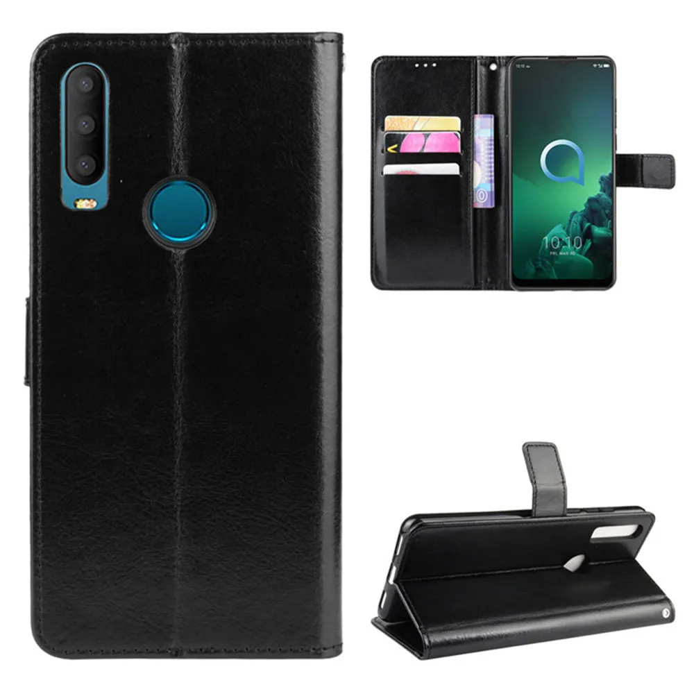 Для Alcatel 3X2019 чехол 6,52 дюймов роскошный флип-чехол из искусственной кожи с ремешком и подставкой для Alcatel 3X2019 5048U 5048Y чехлы для телефонов