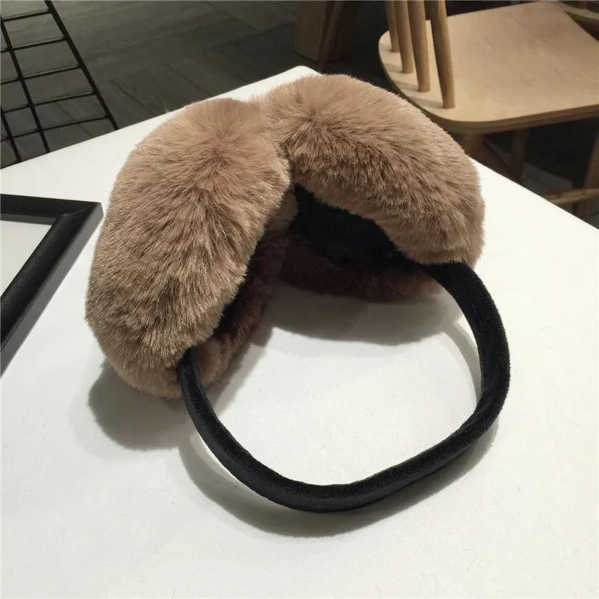 Solid color children's autumn and winter earmuffs warm and comfortable ski earmuffs boys and girls universal headphones kid warm