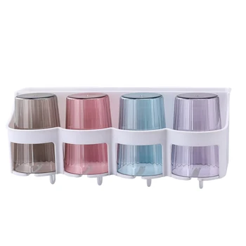 

Toilet Toothbrush Holder Rack Suction Wall Electric Toothbrush Rack Set Creative Non-perforated Wash Rack