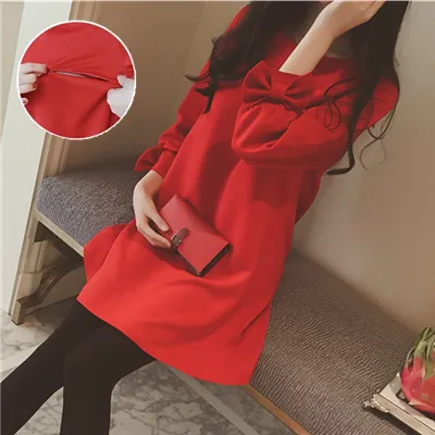 

Maternity Clothes Spring And Autumn New Style Loose-Fit Nursing Dress-Style Nursing Base Skirt Nursing Clothes
