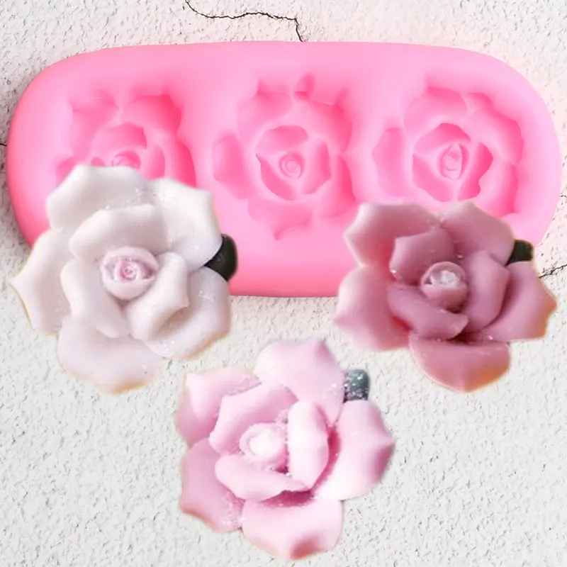 

Rose Flower Silicone Mold DIY Party Cupcake Topper Fondant Cake Decorating Tools Candy Fimo Clay Chocolate Gumpaste Moulds