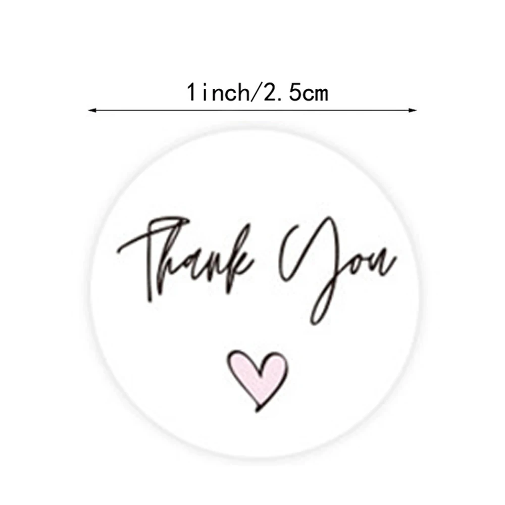 100-500pcs Thank You Stickers 1inch Pink Stickers Handmade Crafts Gift Box  Decoration Letter Stickers Scrapbooking Sticker - AliExpress