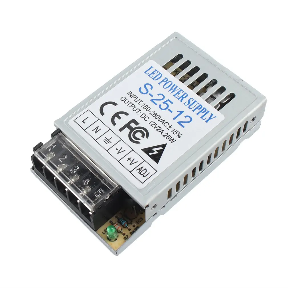 

Universal AC to DC Switching Power Supply 12V 2A 24W Portable Ultra-thin LED Light Driver Input 110V/220V S-24-12