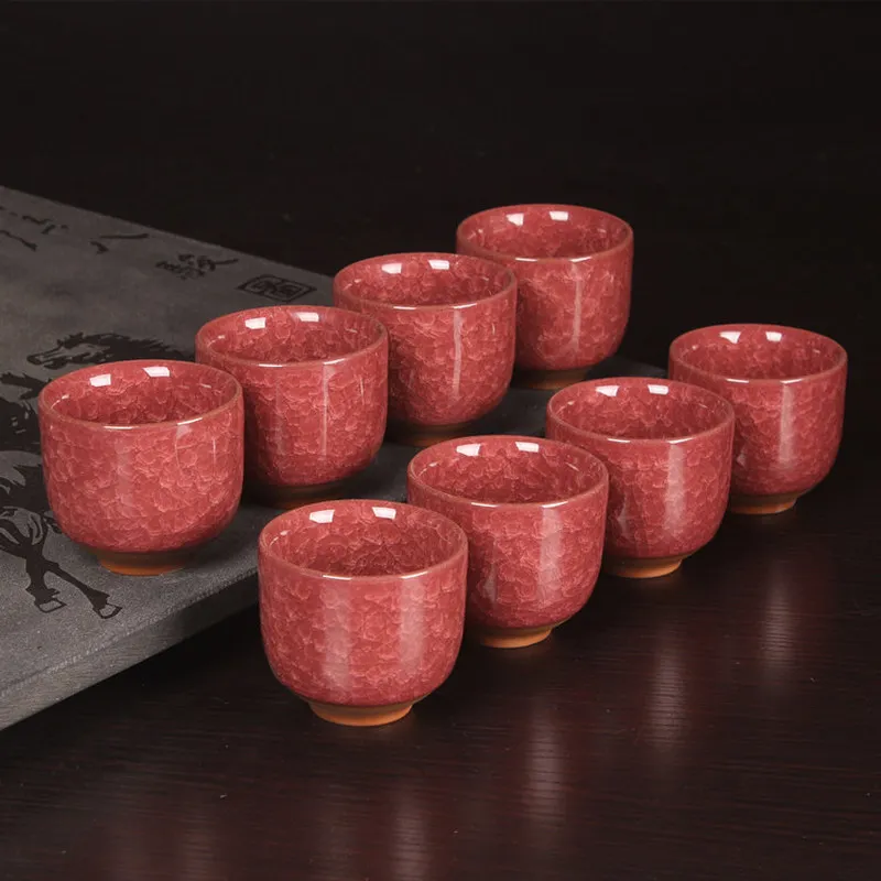 80 мл керамическая чайная чашка кракле глазури чашки Tazas De ceramic a Creativas китай чайная чашка путешествия чайный набор кунг-фу H046