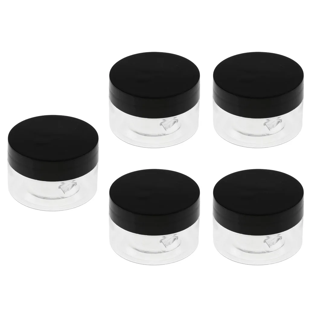 5 Pieces Cosmetic Empty Jars Pot Cream Lip Balm Bottle Box Container Case