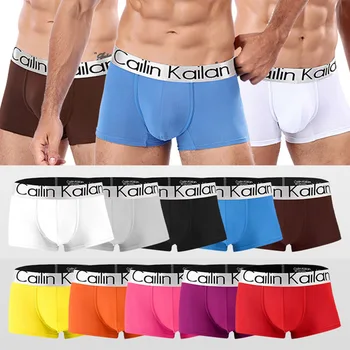 

Boxer 1PC Elastic Hot Sale High Quality Breathable Popular Soft 10Colors Men Underwear Cailin Kailan Underpants Cotton