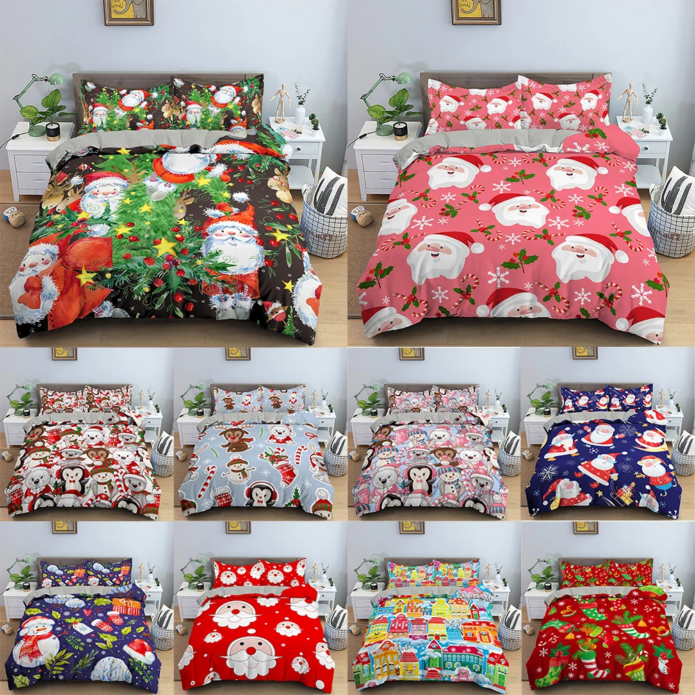 Queen Size Christmas Bedding Sets Christmas King Size Duvet Covers