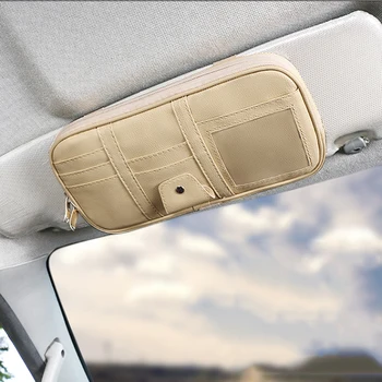 

Car Sun Visor Pen Business Card Holder CD DVD Organizer Storage Box Sunglasses Clip Stowing Tidying Car Accessories