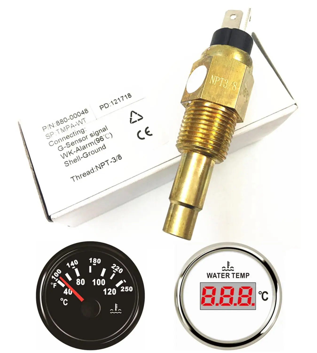 Комплект из 1 датчика температуры воды 3/8 18NPT M14X1.5 M16x1.5 электрический датчик для