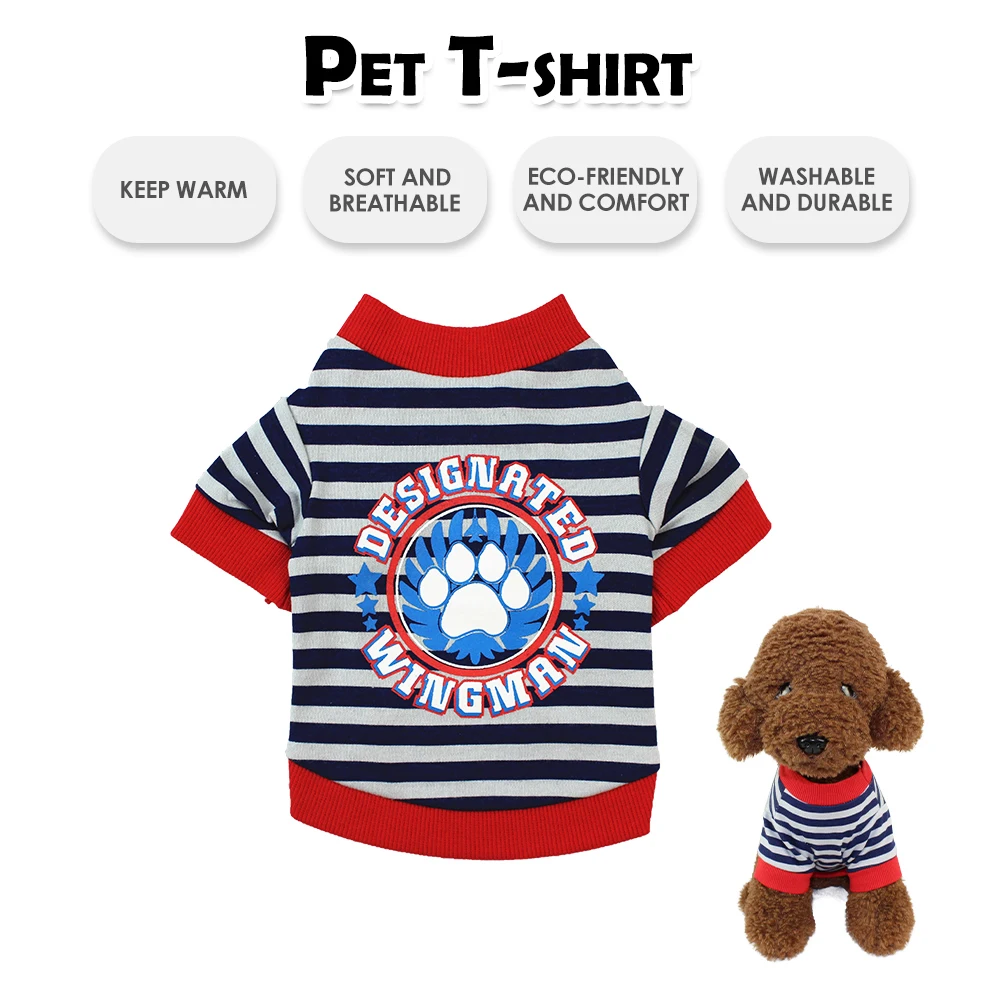 Pet Shirts Dog T-Shirts Pet Printed Clothes Pet Spring Autumn Winter Clothes Keep Warm Clothing for Small Medium Large Dogs Cats