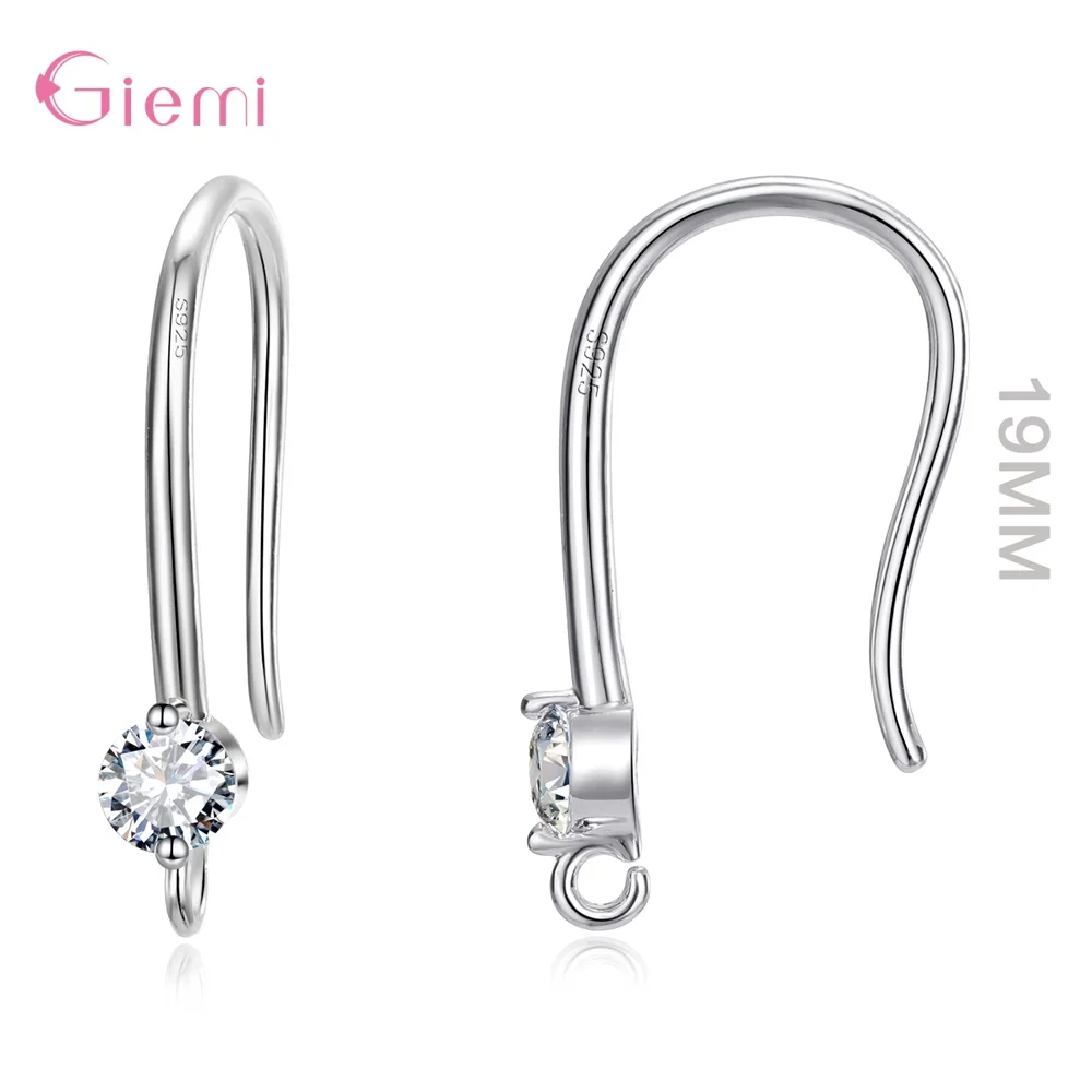 

925 Sterling Silver Crystal Diy Earring Hooks Jewelry Making Supplies Jewelry Accessories Wholesale