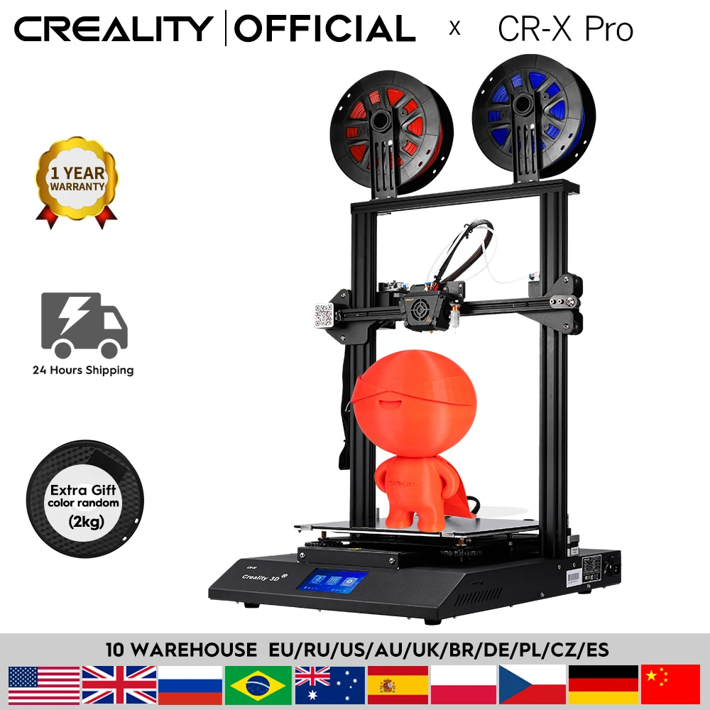 3D-принтер CREALITY 3D CR-X PRO двухцветный BL Touch бесшумная материнская плата источник