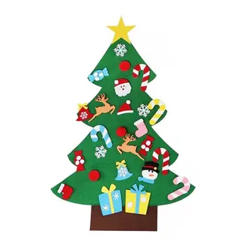 

Creative DIY Felt Christmas Tree New Year Gifts Kids Toys Artificial Tree Wall Hanging Ornaments Christmas Decoration for Home