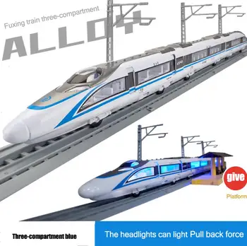 

1:87 Commuter Train Toy Set Alloy High-speed Rail Toy Car Boy Subway Pull Back Car