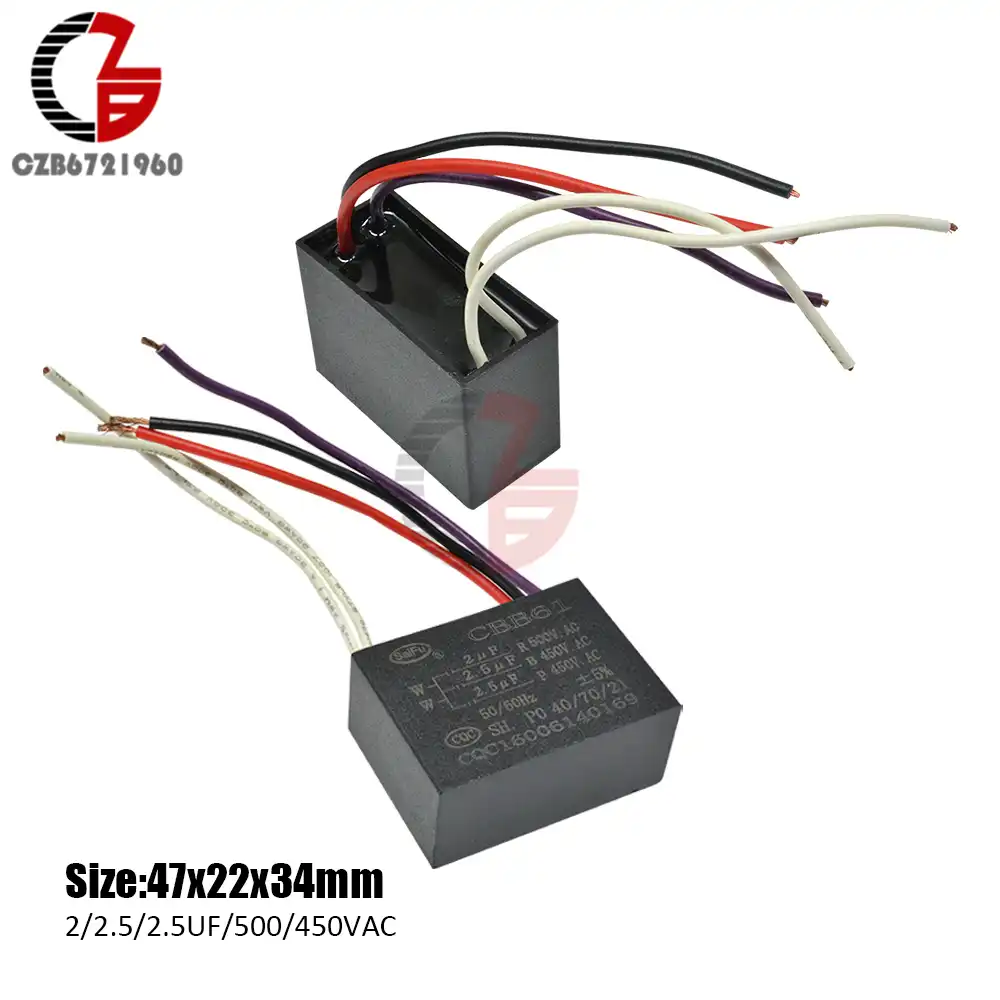 Cbb61 Starting Capacitance Ac Fan Capacitor 5 Wires 2 2 5 2 5uf