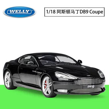 

Original WELLY 1:18 Aston Martin DB9 Coupe Simulation Alloy Car Model Collection Pendulum Door Opens with Shock Absorber.