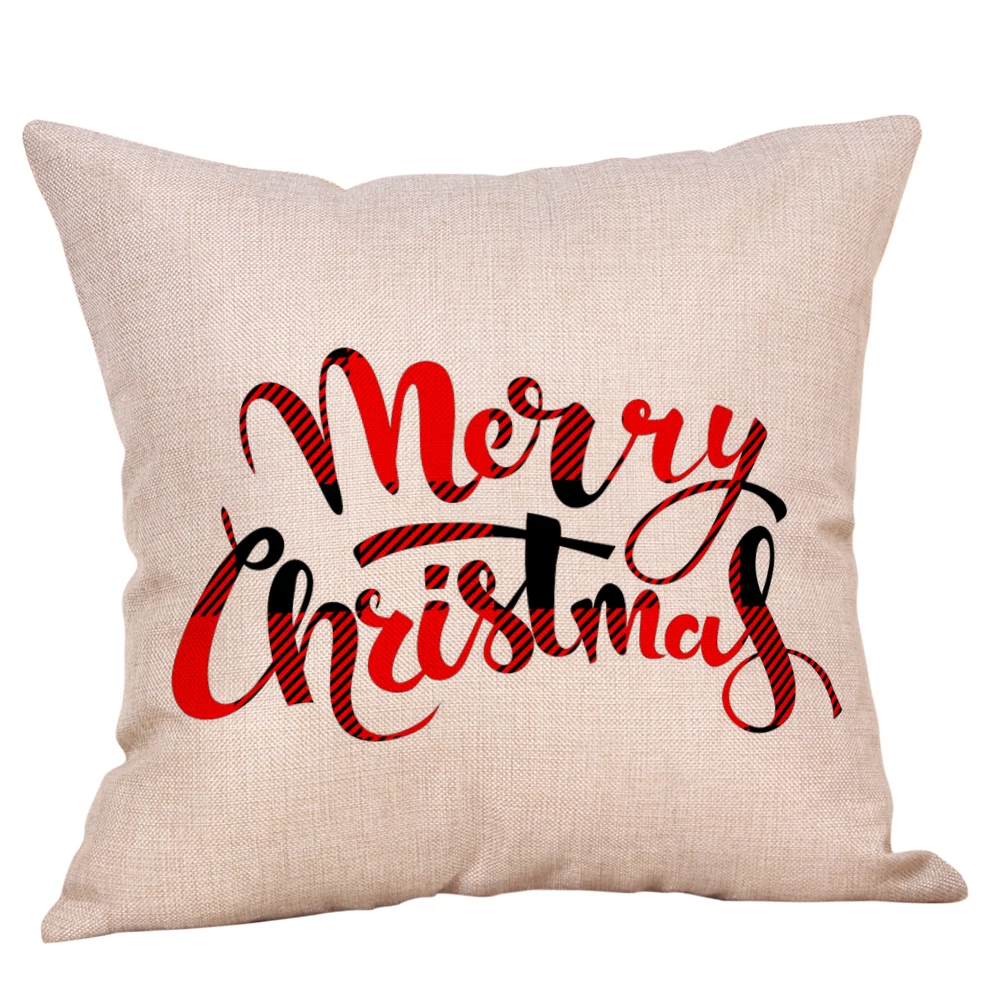 YYDD Рождественская Подушка Чехол Рождество Buffalo Plaid дом Декор льняная подушка чехол s для дивана, подушка, Cover18 X 18 дюймов - Цвет: red