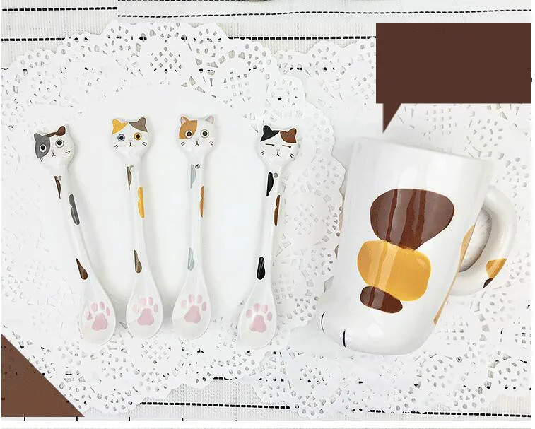 Couple cat claw cup, cute super cute coffee cup, mug ceramic cup, creative household milk water cup