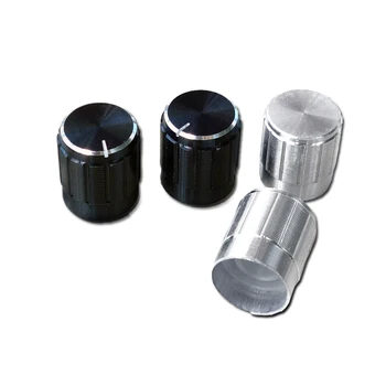 

volume Knob of amplifier preamp balck white aluminum shell 15mm knobs audio chassis Guitar Mixer knob