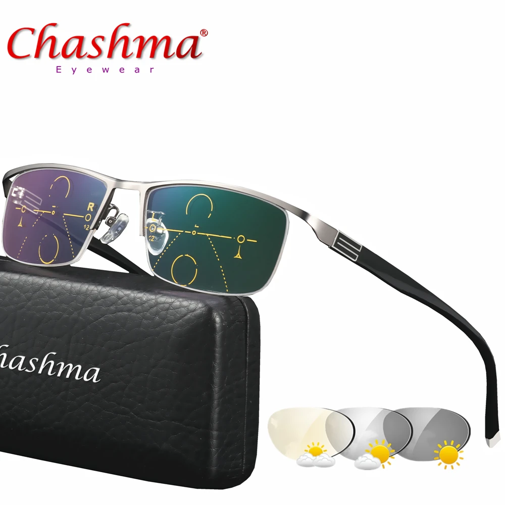 Очки для чтения CHASHMA регулируемые бифокальные линзы фотохромные прогрессивные