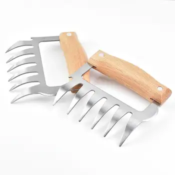 

Bear Claws Barbecue Fork Stainless Steel Manual Pull Meat Shred Cutter Slicer Pork Clamp Roasting Fork Kitchen BBQ Tools