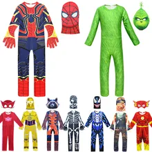 Детские костюмы на Хэллоуин для мальчиков и девочек, костюм Человека-паука, комбинезон для рождественской вечеринки, комбинезон для косплея, одежда для косплея, Amaya Greg Connor