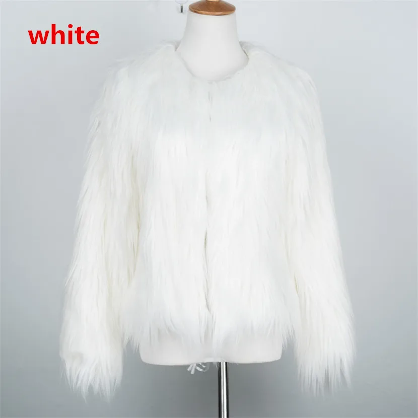 Осенне-зимняя женская куртка, пальто без воротника, модное меховое пальто из искусственного меха, Женская пушистая теплая верхняя одежда с длинным рукавом