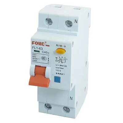 AC 230V 40A 1 полюс 1 P+ N переключатель включения/выключения миниатюрный выключатель FL1-63 C40