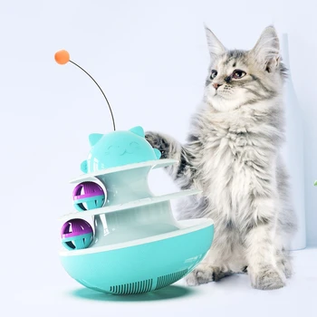 

Cat Toy Roller Toys Towers Tracks Roller with Ball Interactive Kitten Fun Mental Physical Exercise Puzzle Toys