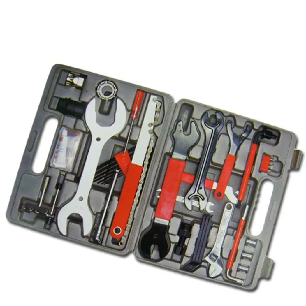 

37pcs/set Mountain Bike Patchs Bicycle Accessories Maintenance Repair box diagnostic tools Kit Valuables Cycling Chain case