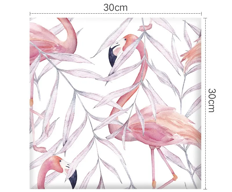 Фламинго шаблон подушки на кровать татами мягкая детская комната детские наклейки на стены кровать окружающая мягкая посылка Спальня 3D наклейки на стену - Цвет: 30cmx30cmx2pcs