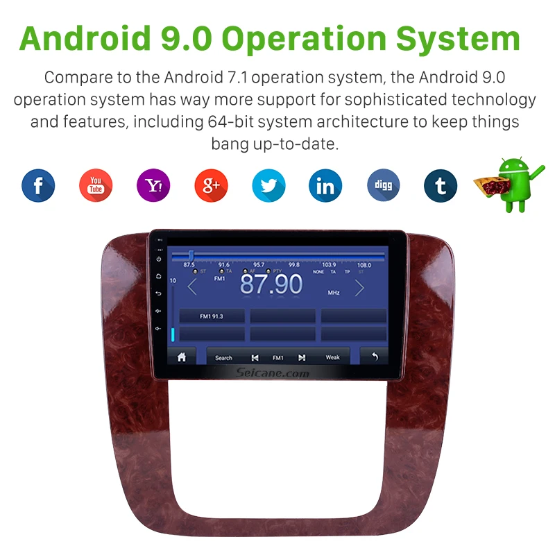 Автомобильный мультимедийный проигрыватель Seicane Android 10 0 с GPS для 2007 2012 GMC