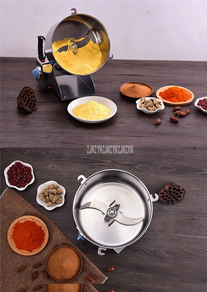 1500g Ёмкость коммерческий Электрический сухой измельчитель для трав измельчитель шлифовальный станок из нержавеющей стали Измельчитель 1500